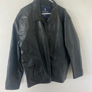 U.S. Polo Assn. Men's Black Leather Jacket